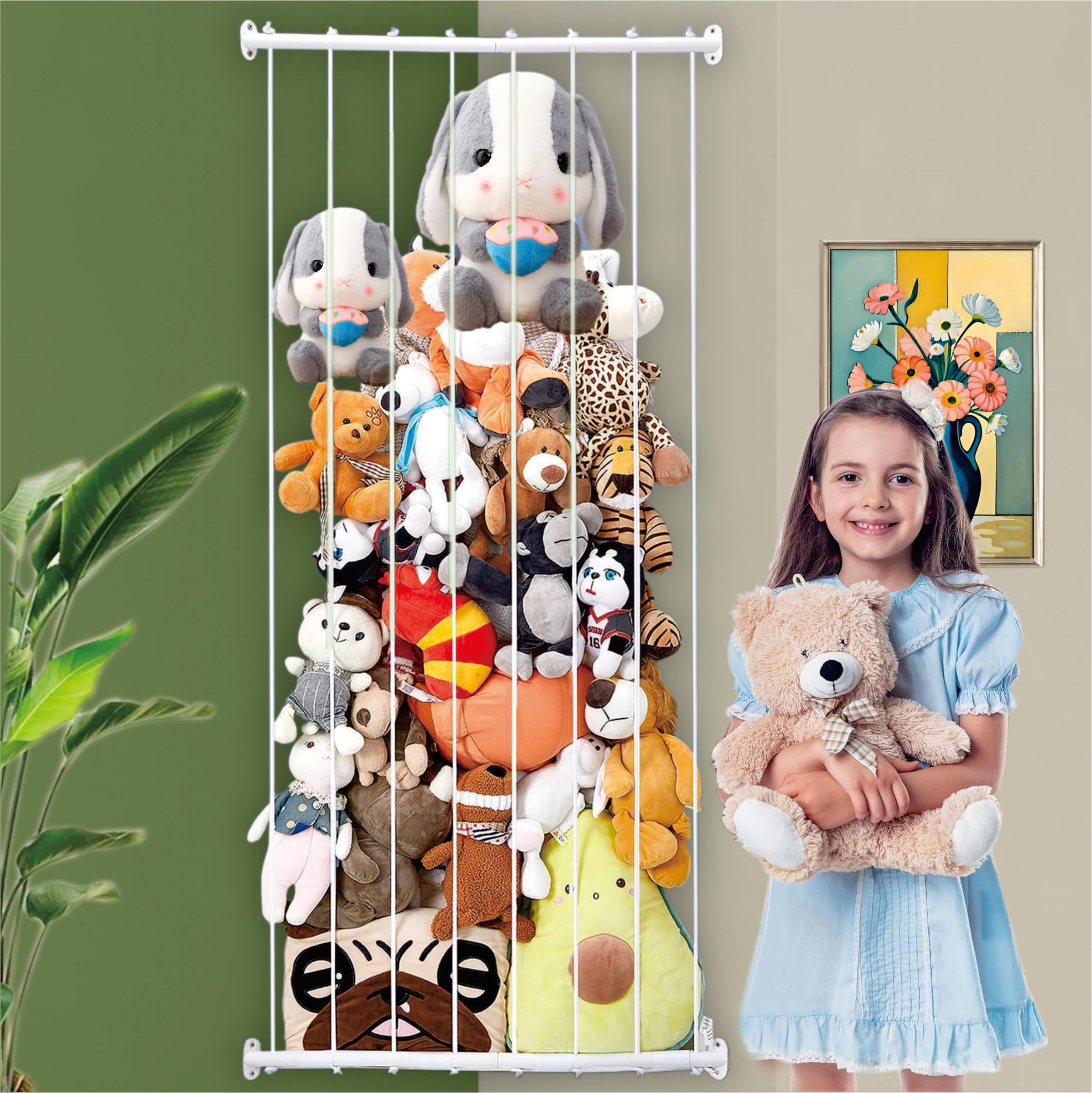Dorm Room Toy Storage Rack Wooden Stuffed Animal Storage Rack – Clears ...