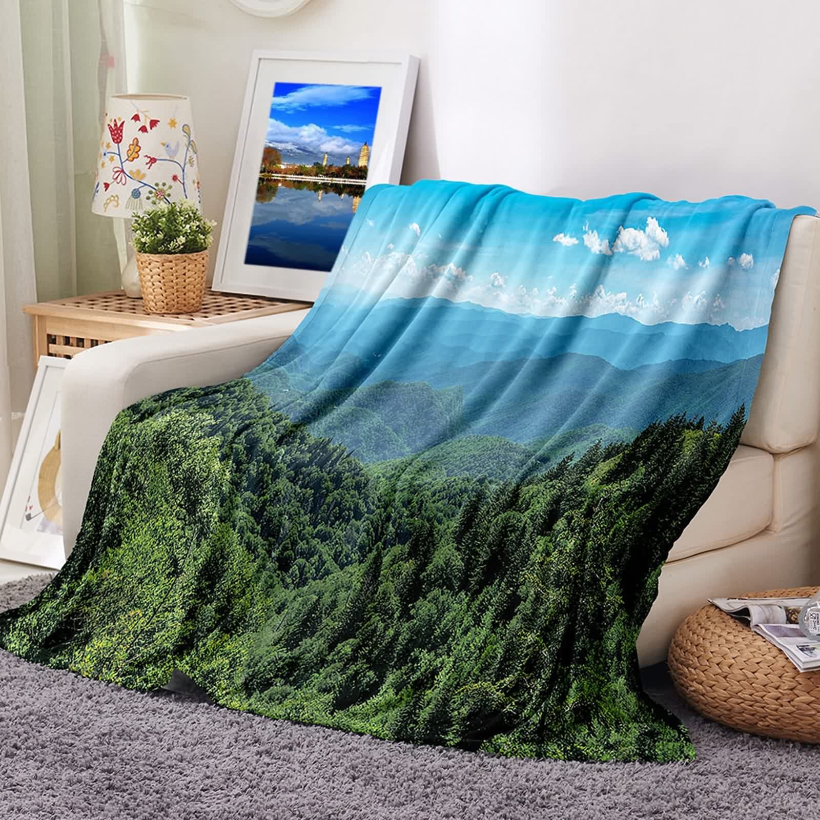 Couverture Polaire Flannel KnSam 80x120 Couverture Lit Plaid Canapé Douce