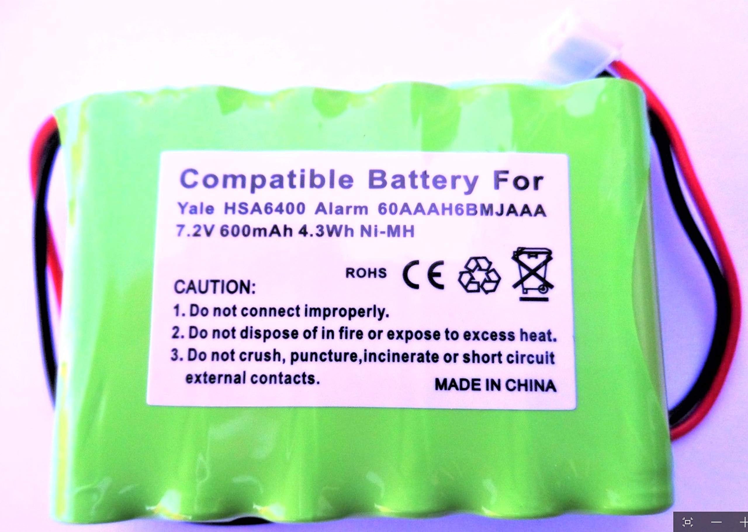 COMPATIBLE ALARM BATTERY for YALE HSA6400 CONTROL PANEL 60AAAH6BMJAAA