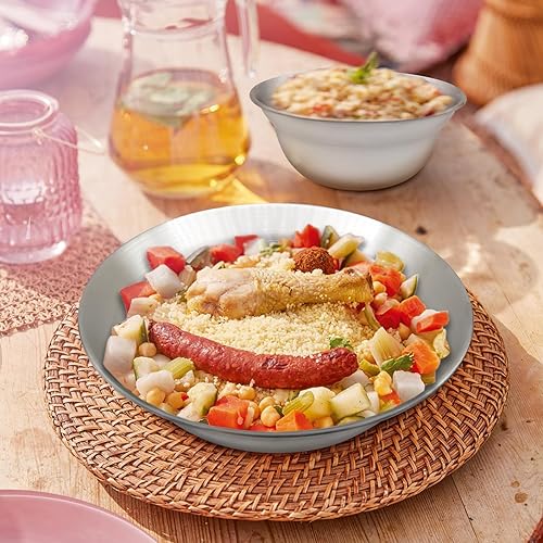 Miniatura 4 de WBJKZJD Juego de platos y cuencos de acero inoxidable, apilables, para adultos y niños, cuencos reutilizables para aperitivos, platos de