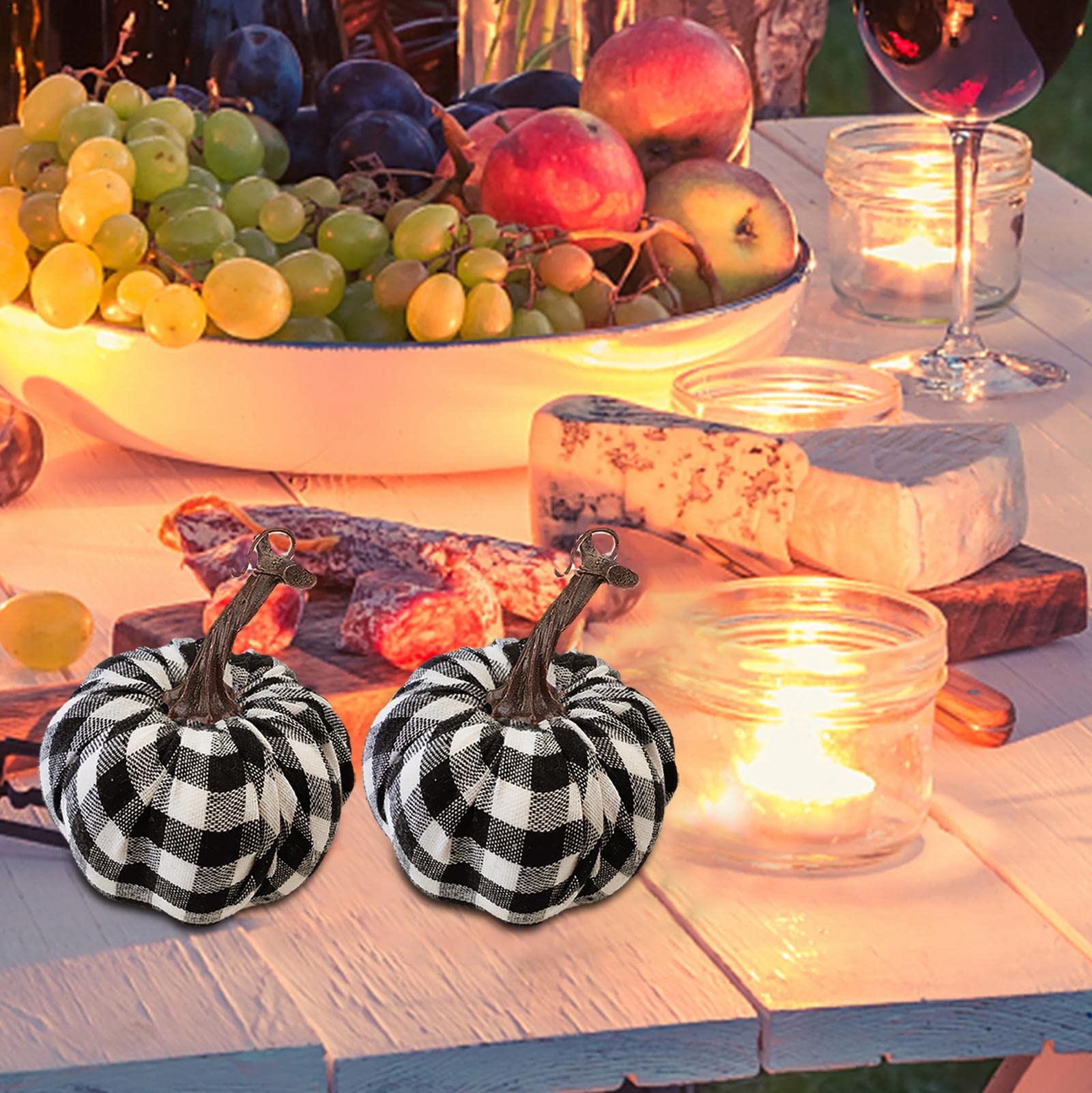 A-r Decorazione Tavolo Halloween – Zucca Artificiale Con Foglie E Pigne, Centrotavola Autunnale 22x18 Cm, Per Ringraziamento E Feste