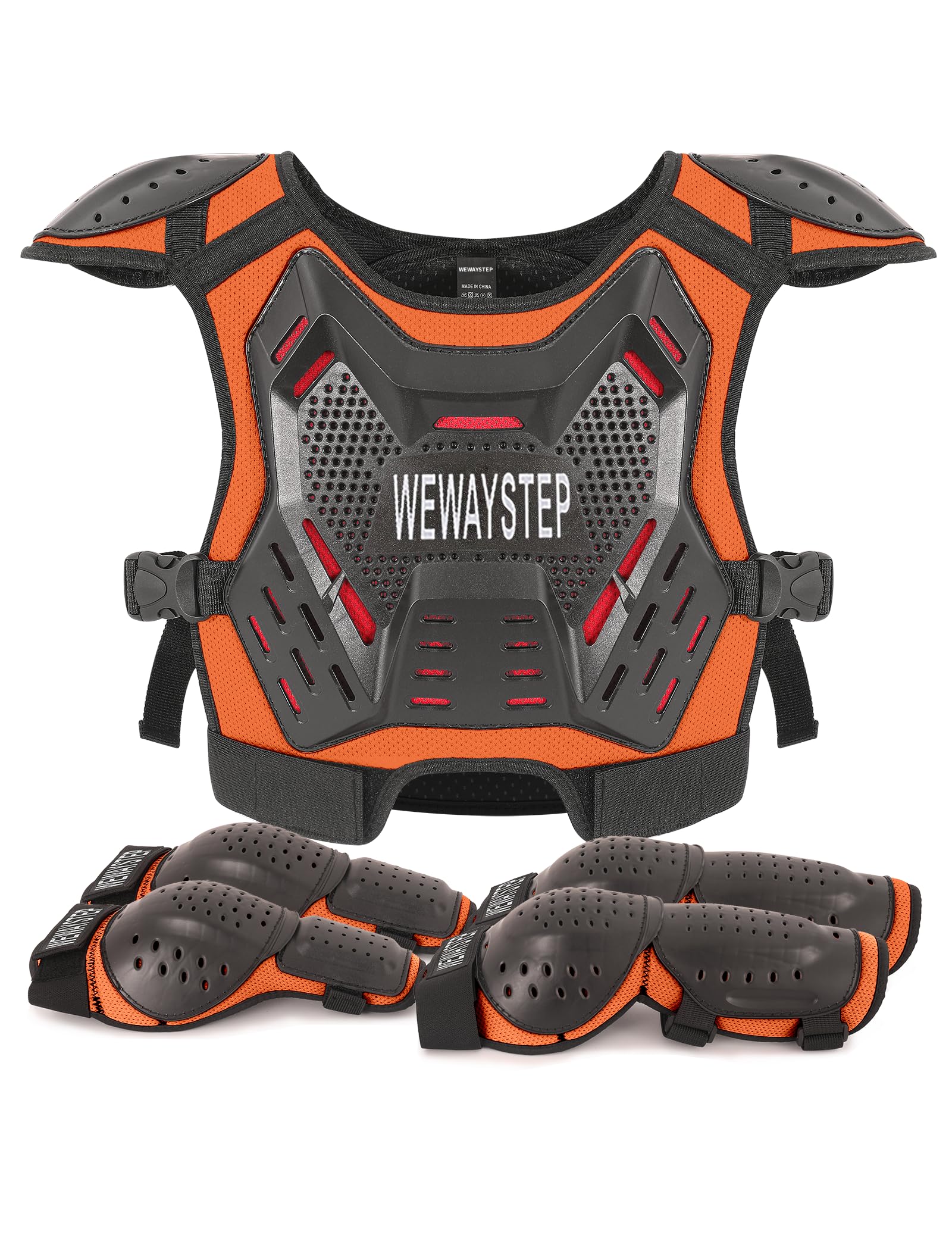 Kids Dirt Bike Gear Motorcycle Armor Vest with Elbow &amp; Knee Pads