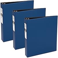 Vista 1 de Avery Economy - Carpeta de 3 anillas, anillos redondos de 1-1/2 pulgadas, 3 carpetas azules (03400)