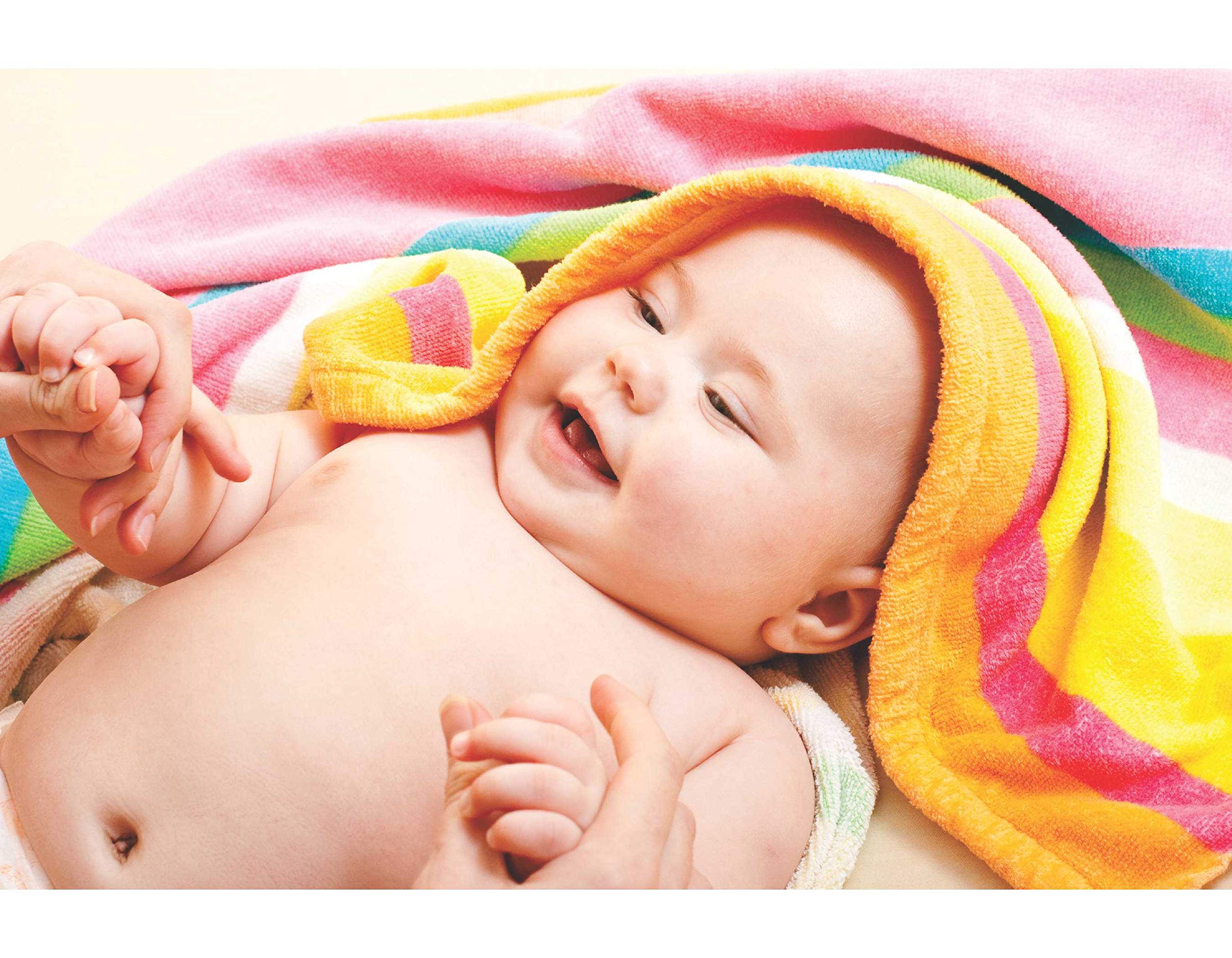 Craft Qila Paper Laugh Smiling Baby Poster Multicolor Size : 12 X 18 Inch