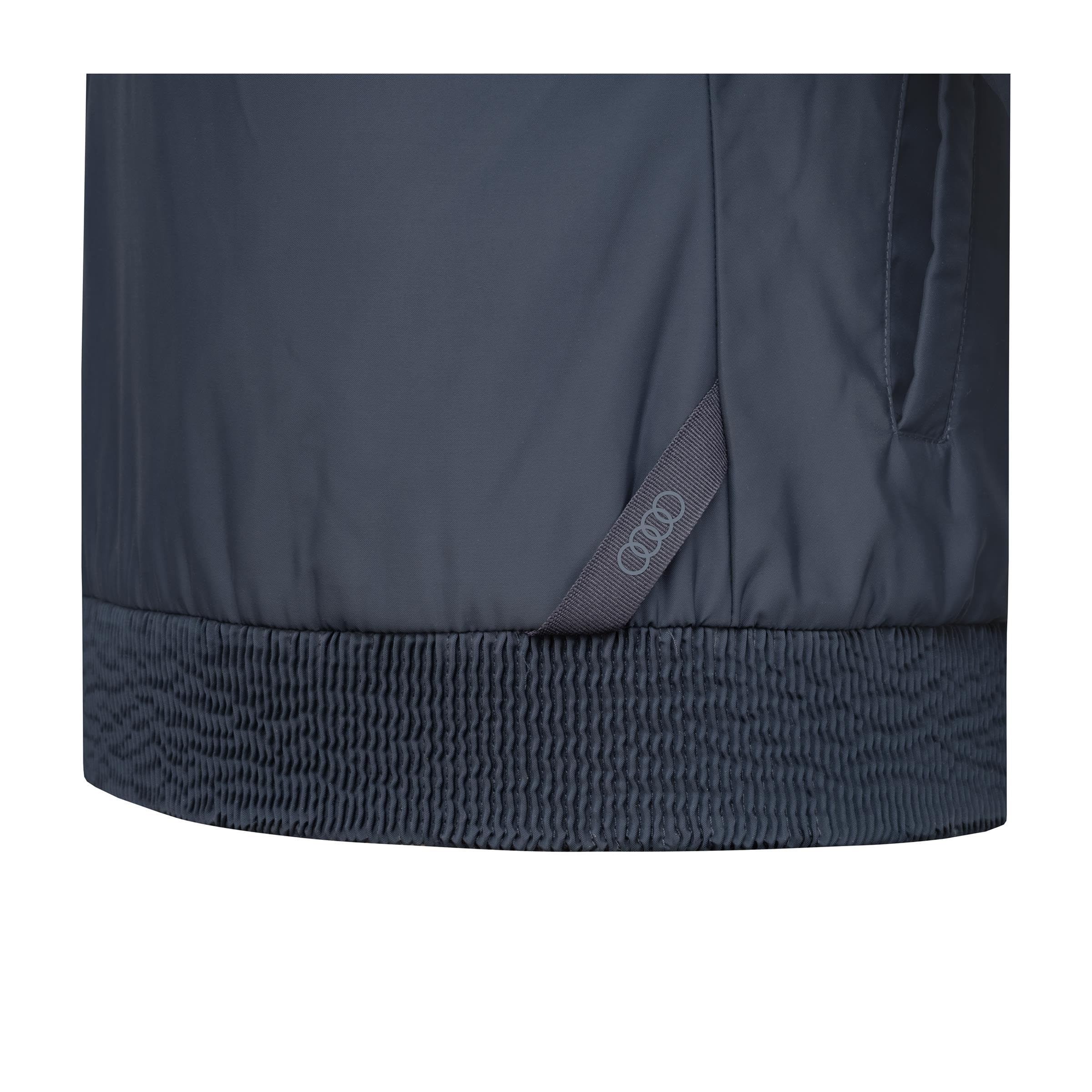 Audi collection Audi Blouson męska kurtka przejściowa, szara, rozmiar XL, 100% poliester, elastyczne ściągacze, nowoczesna, elegancka Mężczyźni Audi Blouson, Herren, Grau
