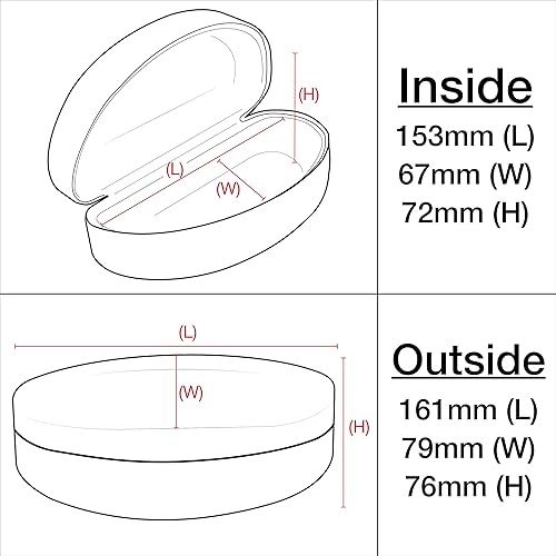 Miniatura 5 de Funda para gafas de sol, tamaño grande, se adapta a la mayoría de lentes grandes y lentes de sol