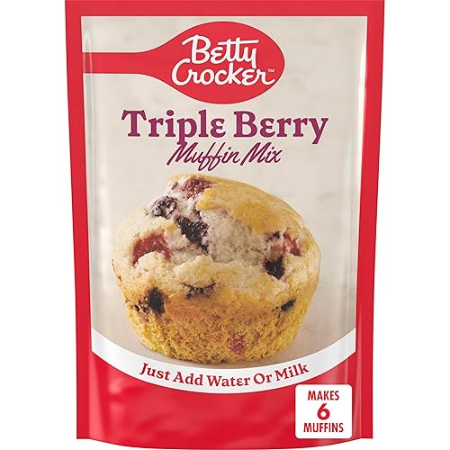 Betty Crocker Mezcla de magdalenas de triple baya, 6.5 onzas