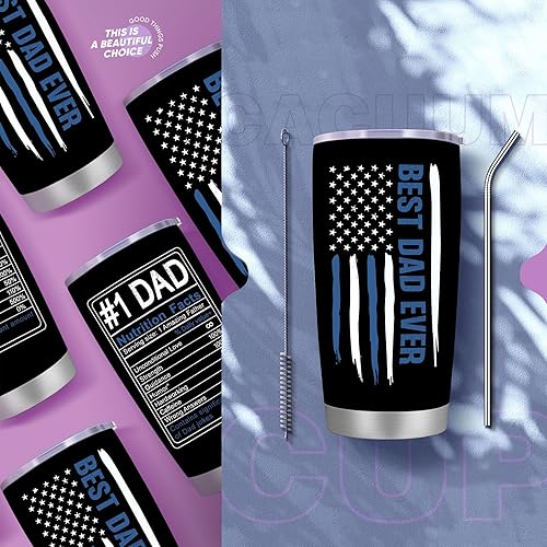 Miniatura 5 de Nudida Vaso de regalo para papá, cumpleaños, día del padre mejor taza de viaje de café, regalo de Navidad, acero inoxidable, aislado, 20 onzas, de