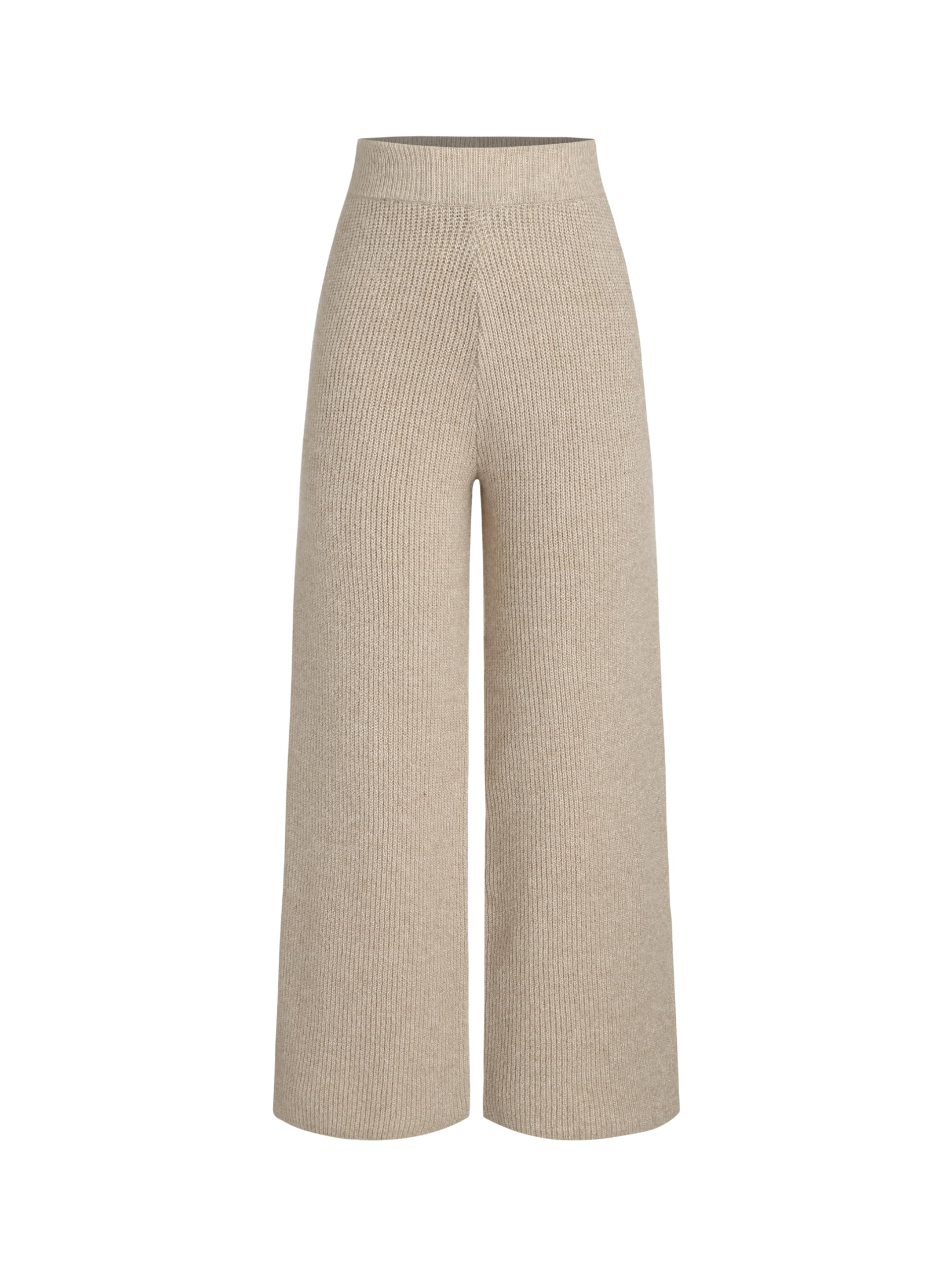 CIDER Lounge Pants Women Wide Leg Mid Waist Ribbed Knit Pants Casual Solid Warm Wool-Blend Sweatpants Fall Winter