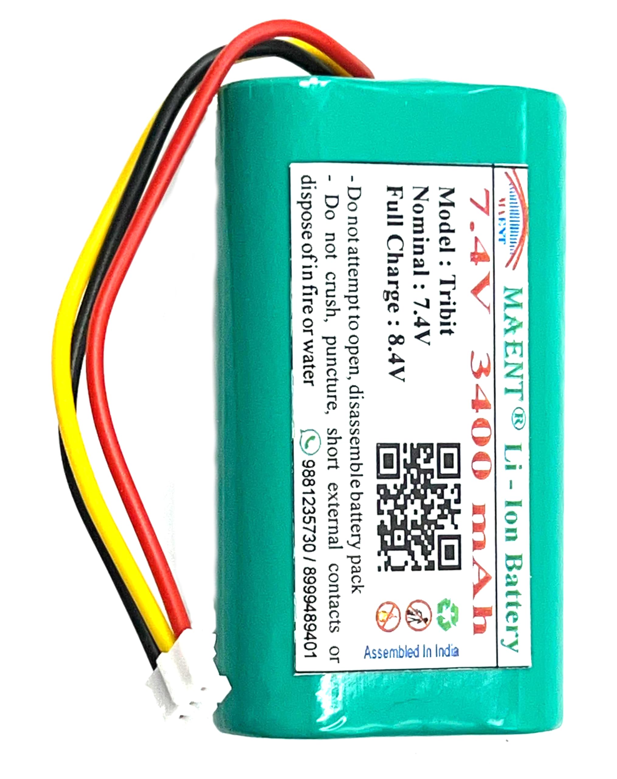 MAENT® 7.4V 2600/2900/3200/3400 mah Lithium Ion Bluetooth Speaker Battery Compatible with Tribit StormBox Bluetooth Wireless Speakers (7.4V) – Not Compatible with Marshall Emberton Speaker (3400mah)-image-32