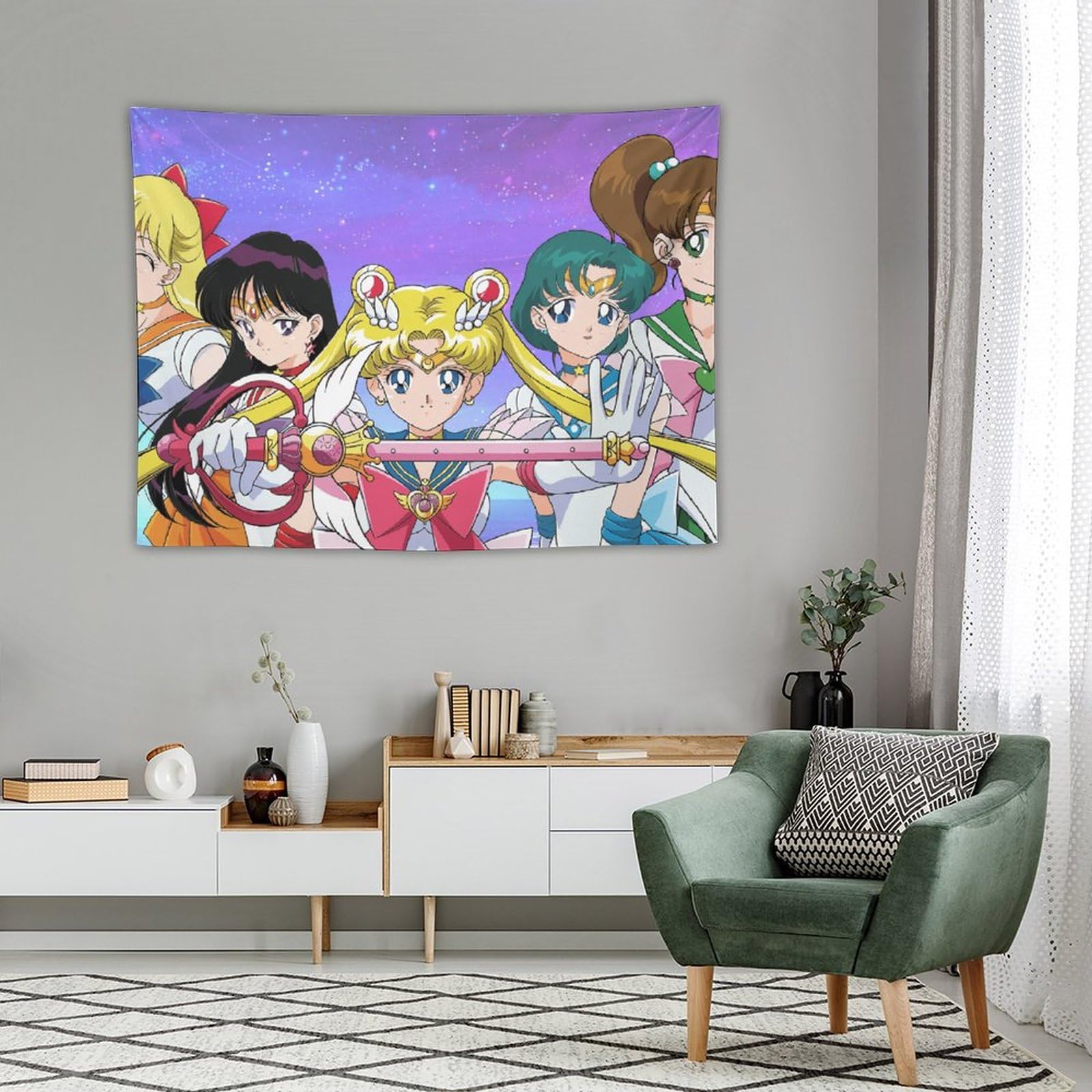 Amazon.co.jp: 美少女戦士セーラームーンタペストリー 壁掛け 壁飾り