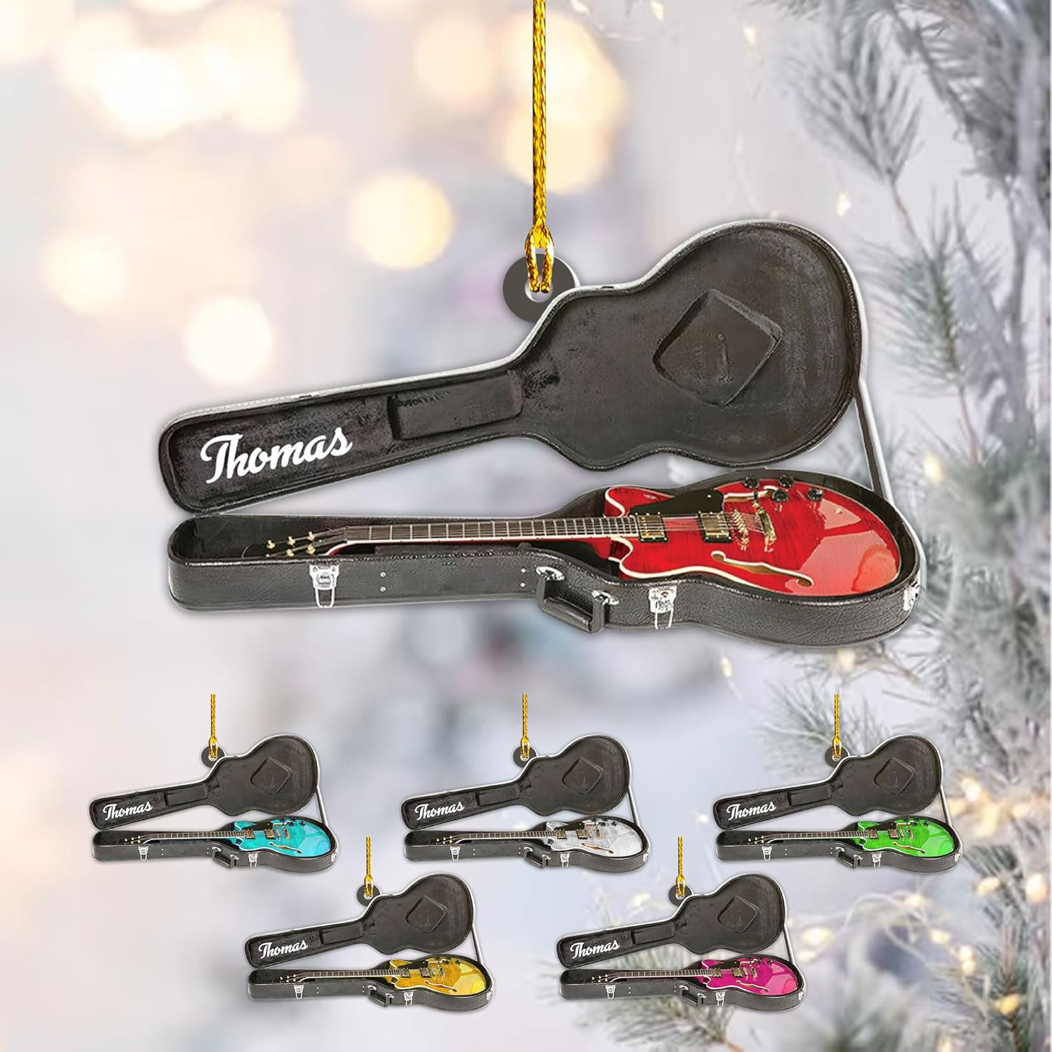 Artparel Personalized Guitar Ornament, Gifts for Guitar