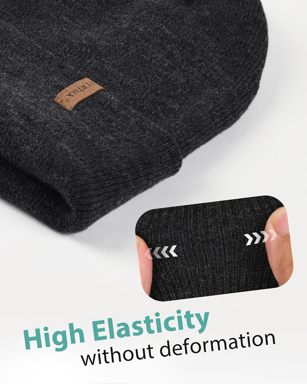 FURTALK Beanie for Men Women Cuffed Thick Knitted Unisex Winter Hat Beanies Skull Cap - Image 3