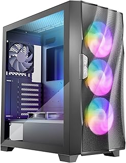Antec DF700 Flux, Mid Tower Computer Case, ATX Gaming Case, USB3.0 x 2, 360 mm Radiator Support, 3 x 120 mm ARGB, 1 x 120 mm Reverse & 1 x 120 mm Fans Included