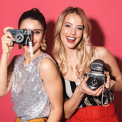 Miniatura 6 de Copkim 3 piezas de dijes estéticos con cuentas para teléfono, cadena de perlas y corazón, correa de muñeca Y2K para teléfonos, lindos accesorios