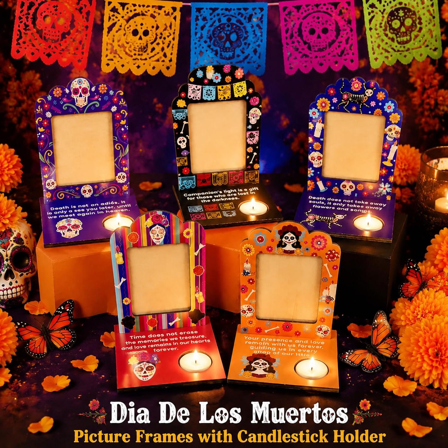 Dia De Los Muertos Decorations Day of The Dead Altar Picture Frames Kit
