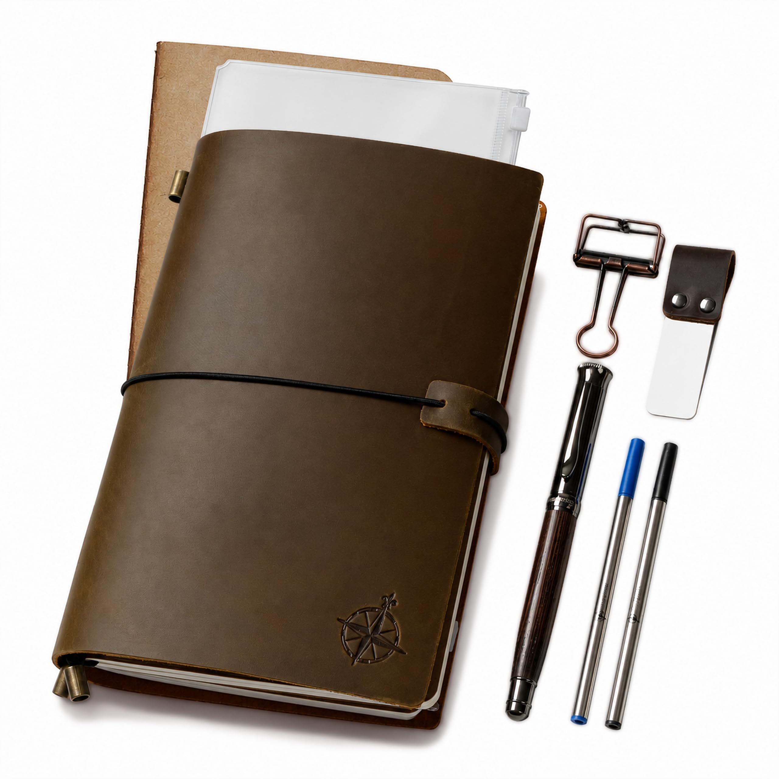 Wanderings A5 Travelers Notebook/Leather Journal - 6