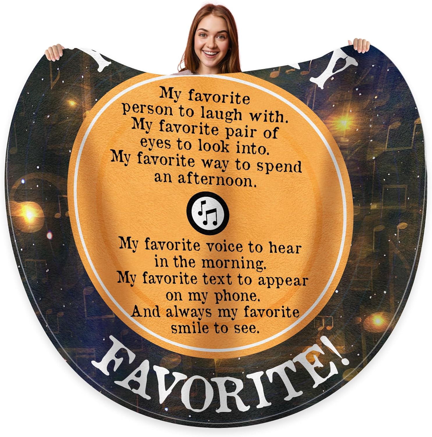 GEEMBI Christmas Anniversary Wedding Gifts for Couple - Vinyl Records Fleece Throw Blanket 70 in - Christmas Birthday Gifts for Women Men, Couple Gifts for Him Her Girlfriend Boyfriend Husband Wife