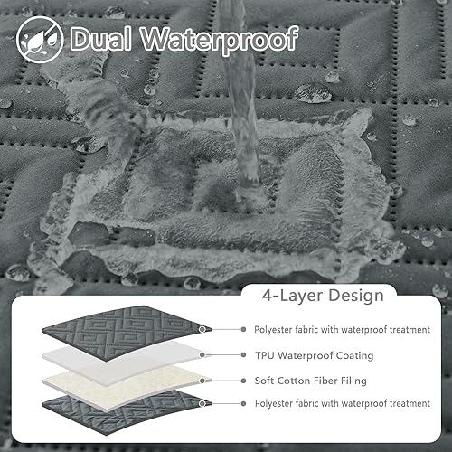 Miniatura 2 de hyha Manta impermeable para perro, manta suave para cama de perro, manta para mascotas, funda de sofá impermeable lavable para perros, fundas