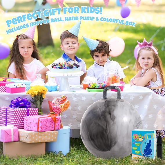 U&C Planet 18in Space Hopper for Kids Age 3 to 6, Outdoor Garden Bouncy Toy