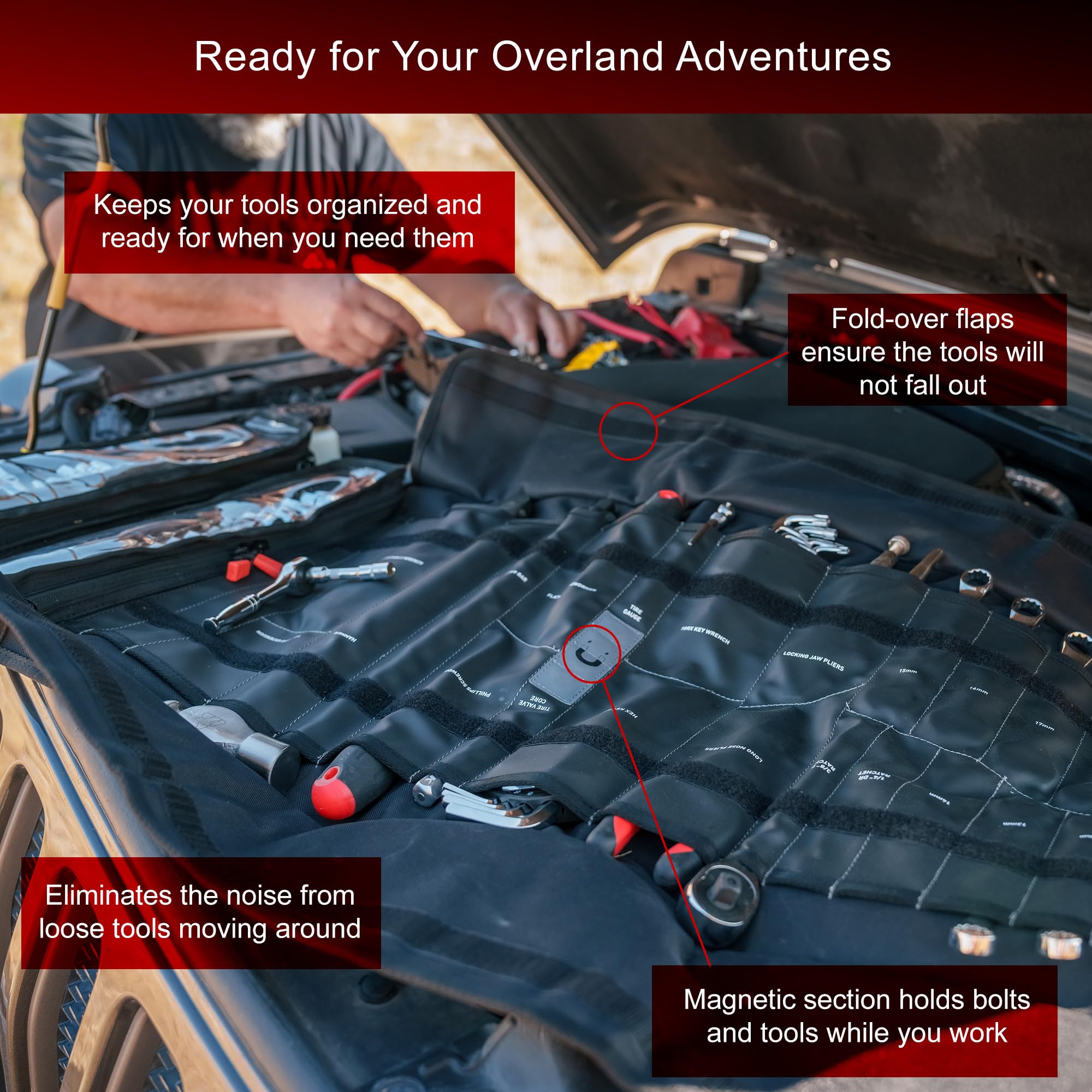 TUSK Tool Roll – Universal Storage For Off-Road, Overlanding, UTV, ATV
