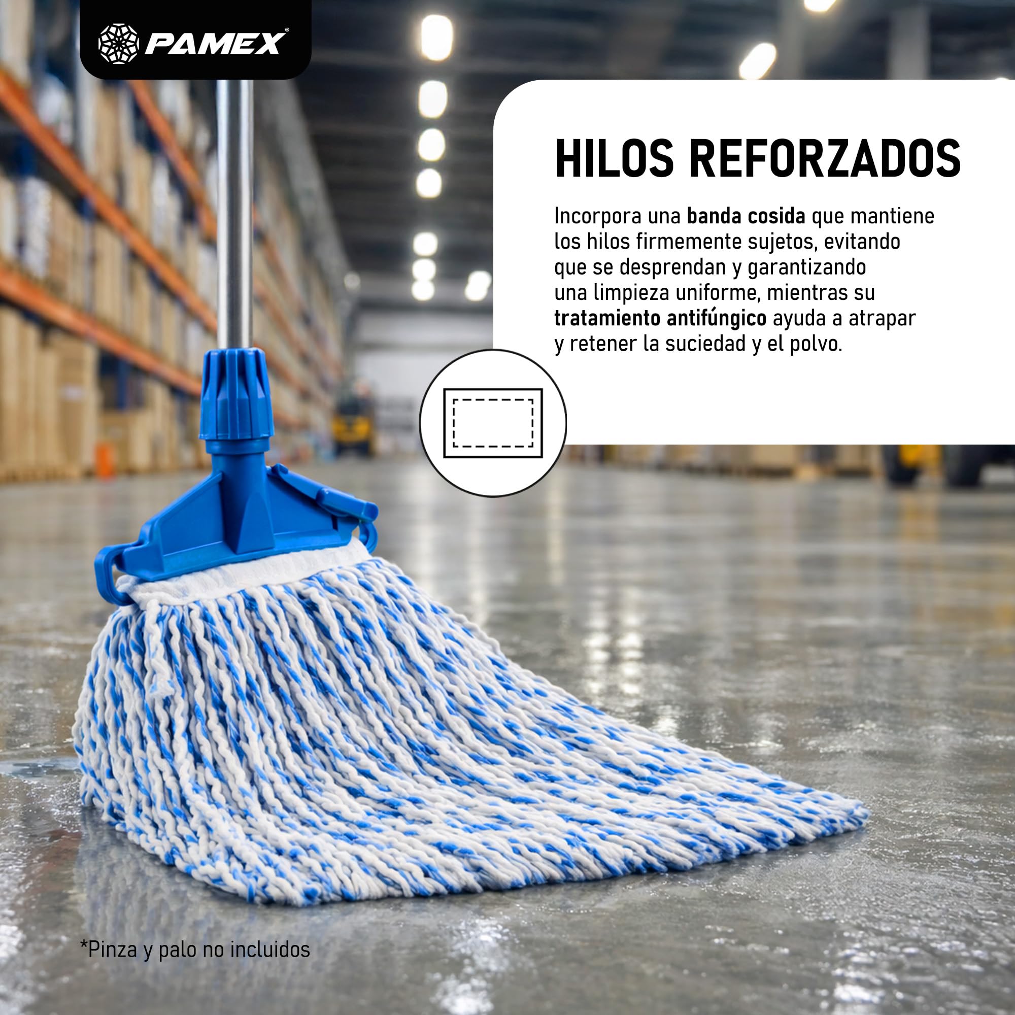 Pamex - Fregona Microfibra Kentucky Industrial 250G Antifúngica