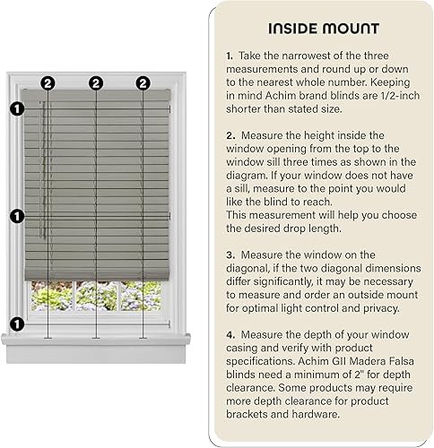Miniatura 4 de PowerSellerUSA Achim GII - Persiana de imitación madera sin cordones para oscurecer la habitación.