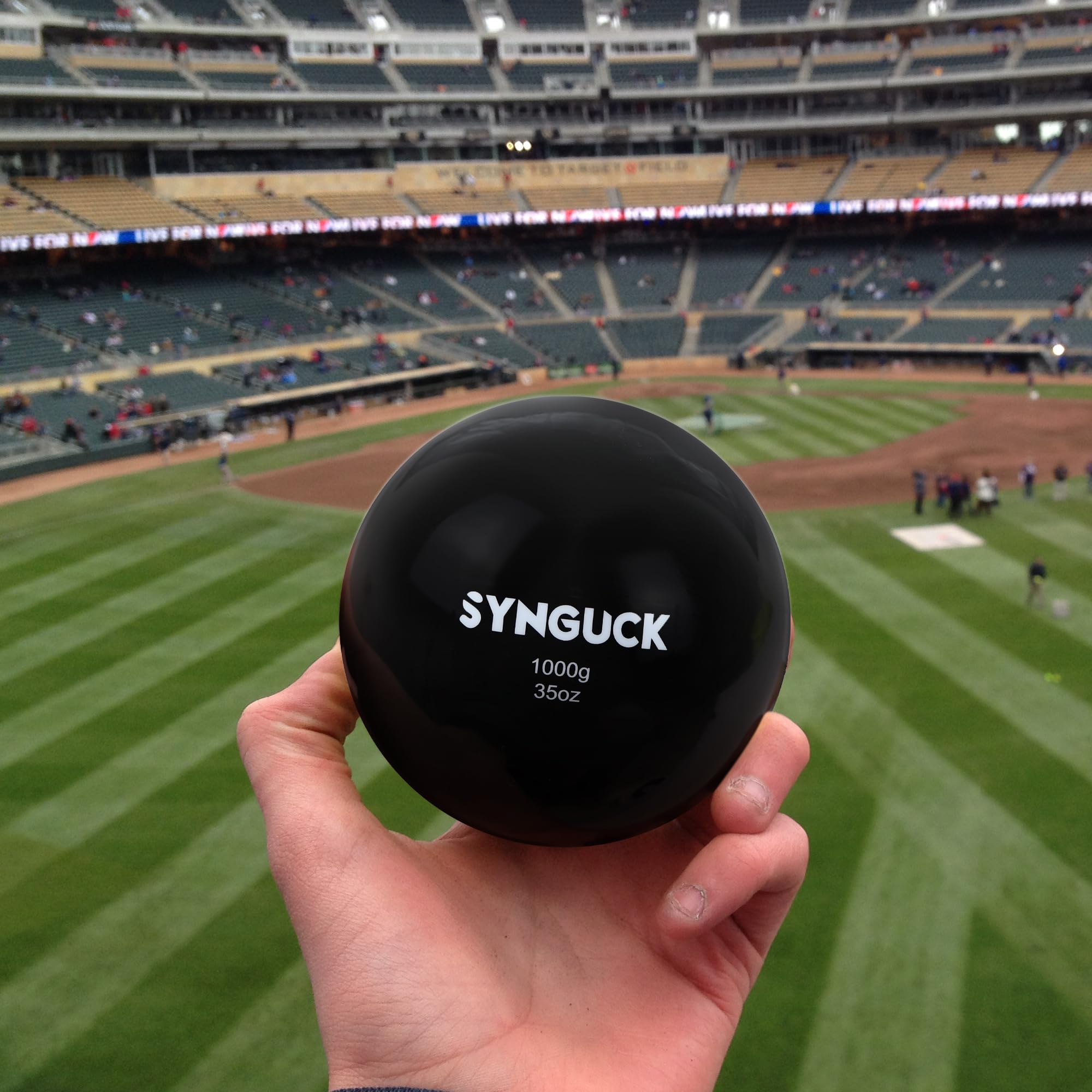 SYNGUCK Pelotas pliométricas con peso para béisbol y sóftbol de 35 onzas de peso para mejorar la potencia y el entrenamiento de lanzamiento para todos los niveles de habilidad