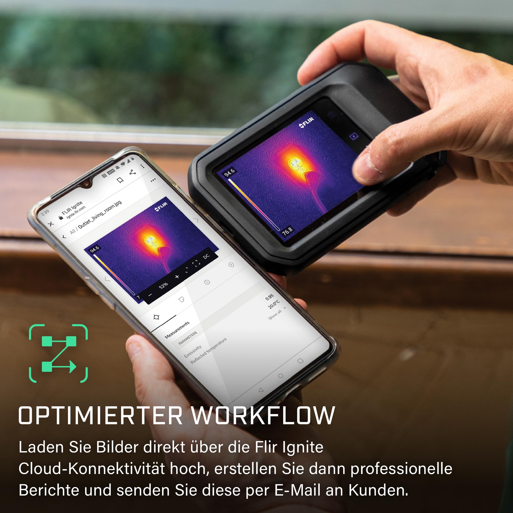 FLIR C5 Kompakte Wärmebildkamera mit WLAN: hochauflösende Infrarot-Bildgebungskamera für Inspektionen sowie Anwendungen in den Bereichen Elektrik/Mechanik, Gebäudetechnik und Heizungs