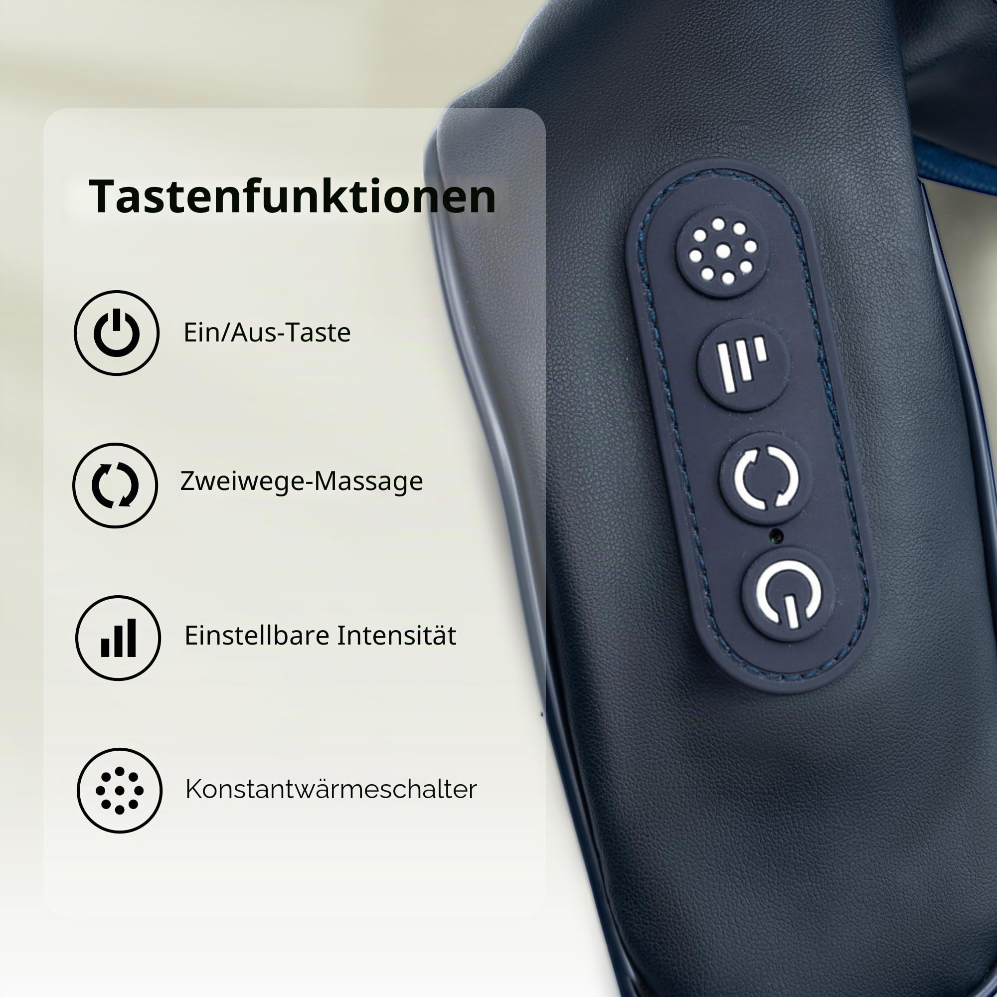Real Relax Nackenmassagegerät mit Wärme,3D Shiatsu Rückenmassagegerät Massagegerät Nacken, Schultern,Beine, Elektrische Massagegerät Geschenke für Männer & Frauen