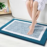 Vista 116 de OLANLY Alfombras de baño 30x20, tapete de baño de microfibra extra suave y absorbente, antideslizante, lavable a máquina, secado rápido, alfombra