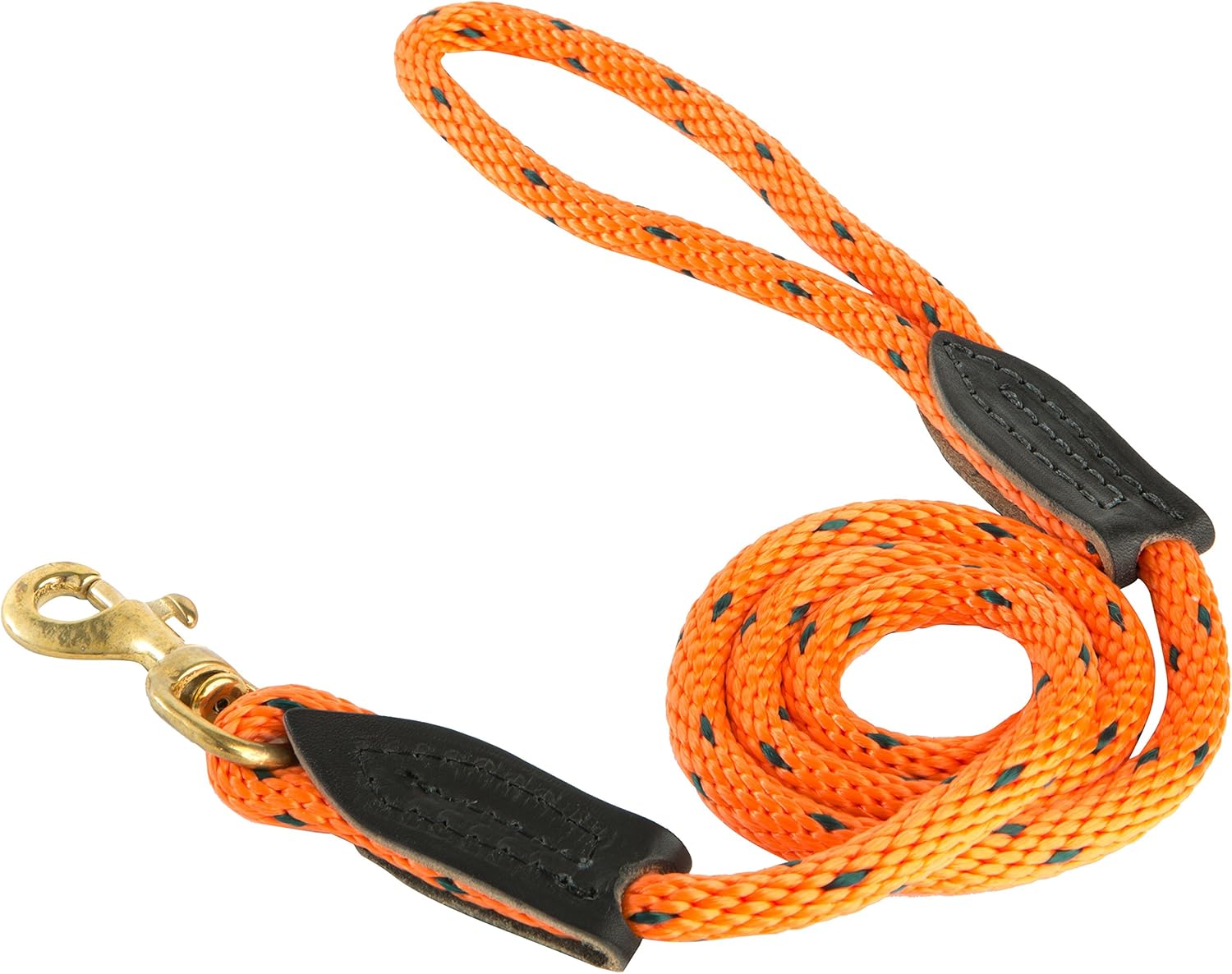 British Rope Lead with Brass Snap for Dogs, 6ft, Black, Comfortable and Durable Traditional Rope Lead with Brass Hardware for Walking and Everyday Use, Made in USA