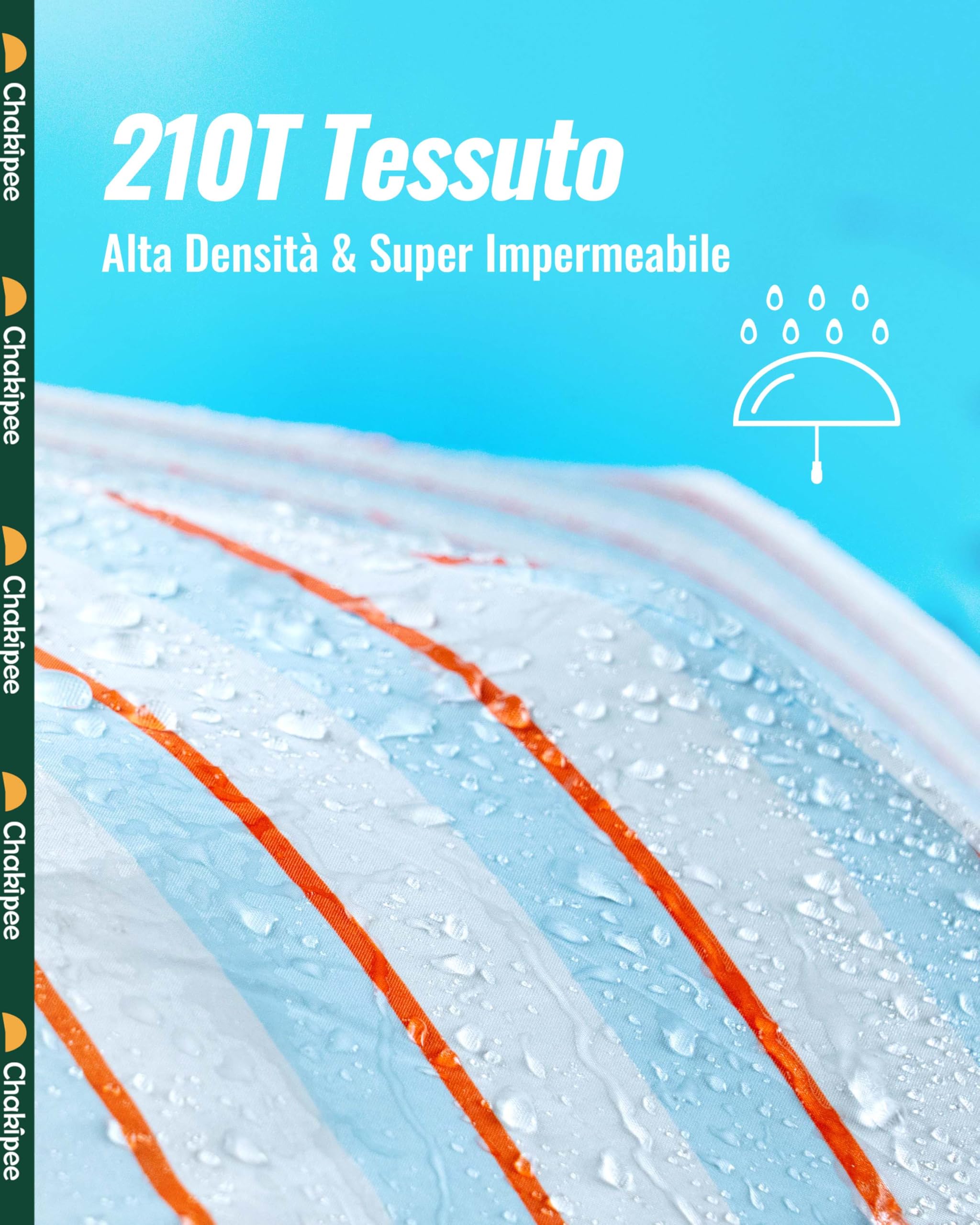 Chakipee Ombrello Pieghevole Pioggia da Viaggio Antivento - Ombrelli Portatile per Uomo Automatico Apri Chiudi, Rivestimento in 210T Apertura 97 cm 8 ossa