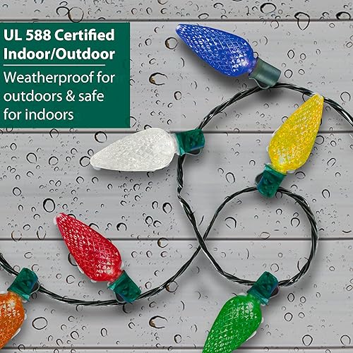 Miniatura 4 de Brite Star Luz LED facetada C9 de 50 Lt en carrete, blanco puro