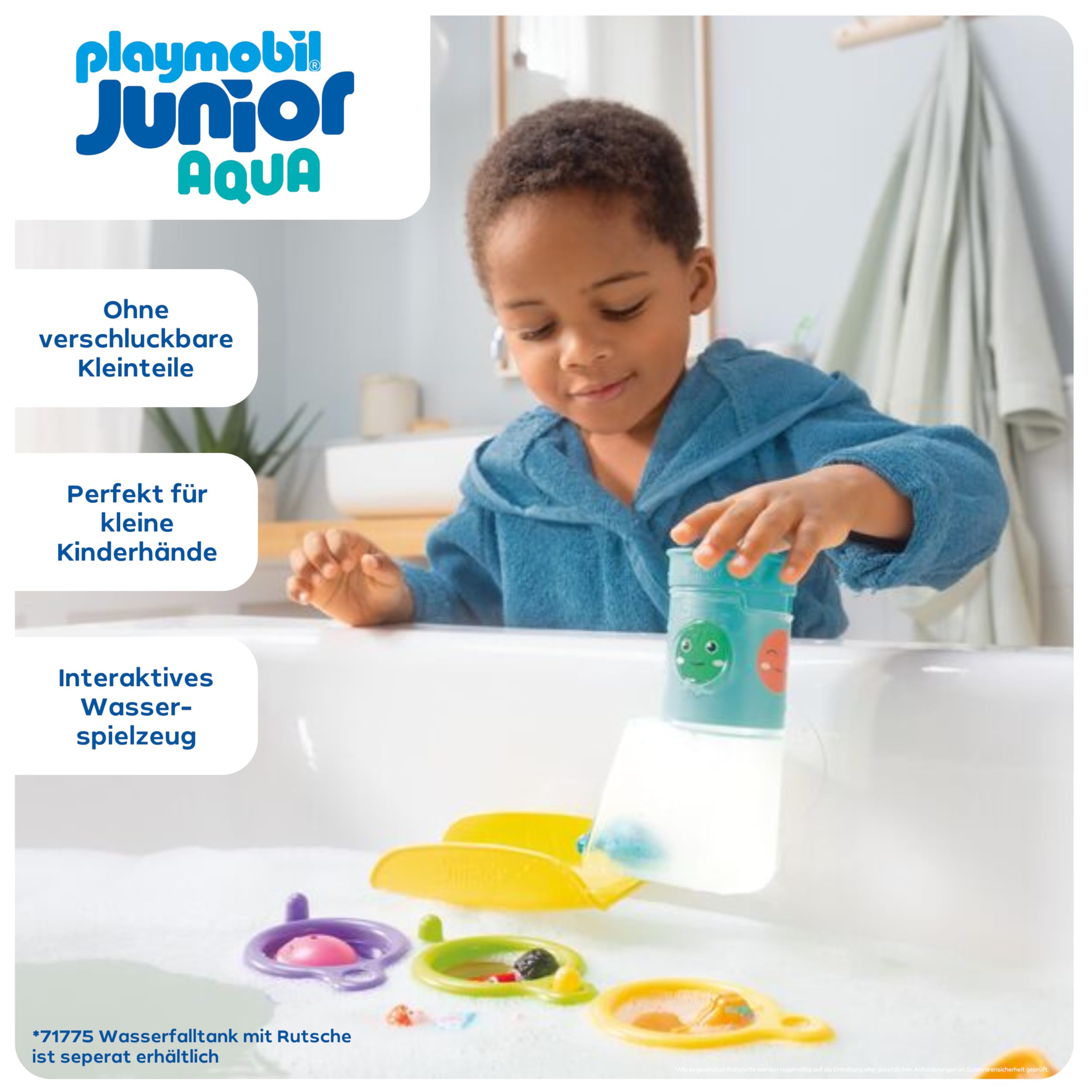 PLAYMOBIL | JUNIOR Aqua | Schwimmbecher mit Wasserspaß | Wasserspielzeug ab 1 Jahr | Geschenk für Kleinkinder | Lehrreich & Spaß beim Baden | Nachhaltiges Badespielzeug | 71776