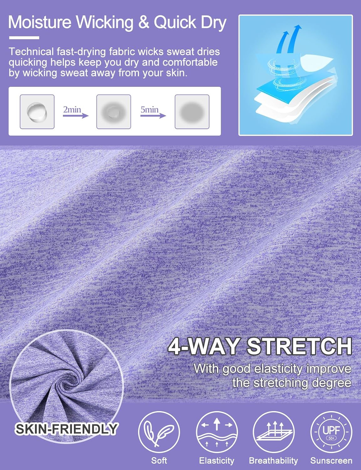 Plus Size Golf Shirts for Women 3/4 Sleeve Tops Loose Fit Quick Dry UPF 50+ Quarter Zip Pullover XL-5XL - Image 7