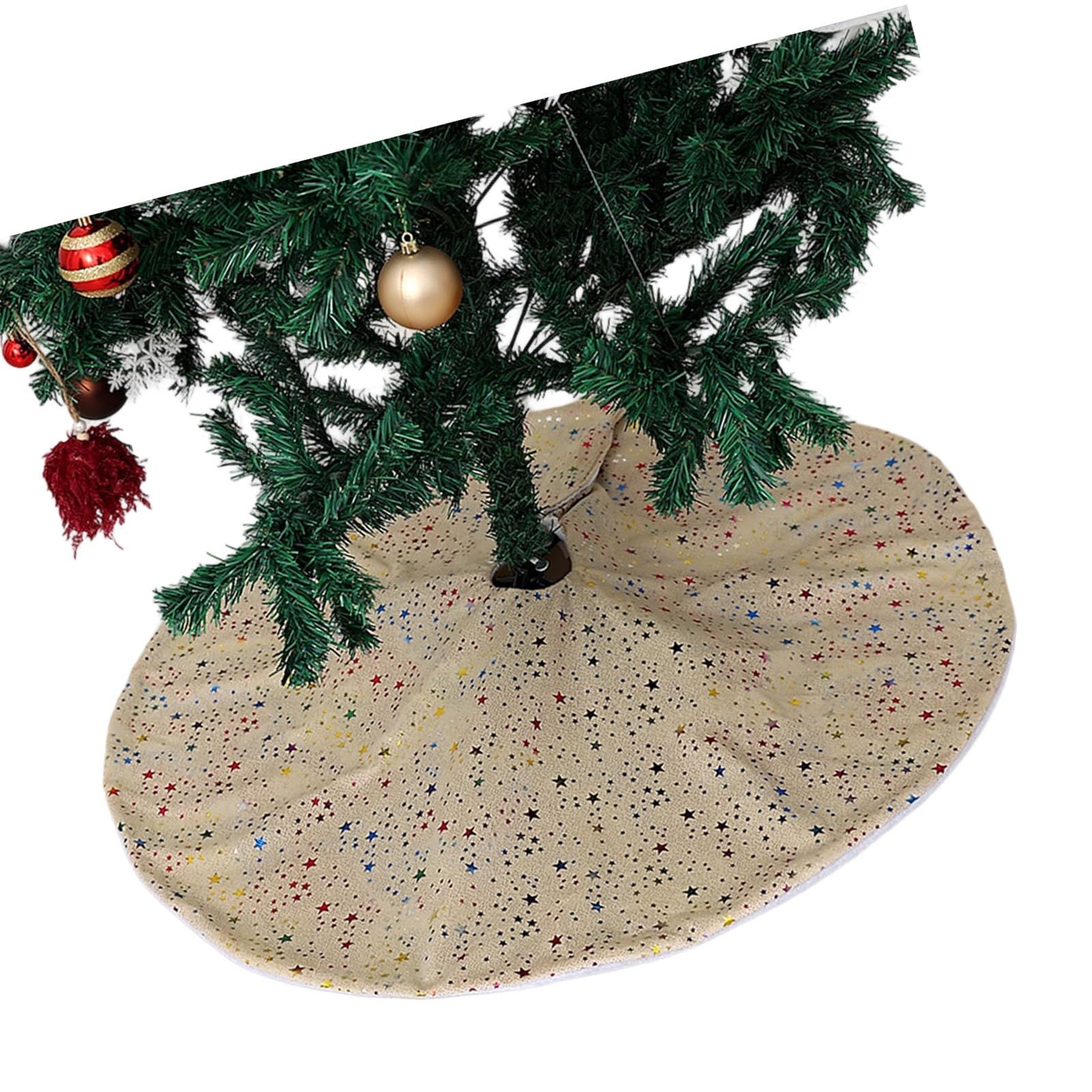 KAQNTUD Shimmering Sequin Skirt for Christmas Tree, Elegant Holiday Accessories, Festival Decoration for Party Party, Sequins, Christmas Skirt