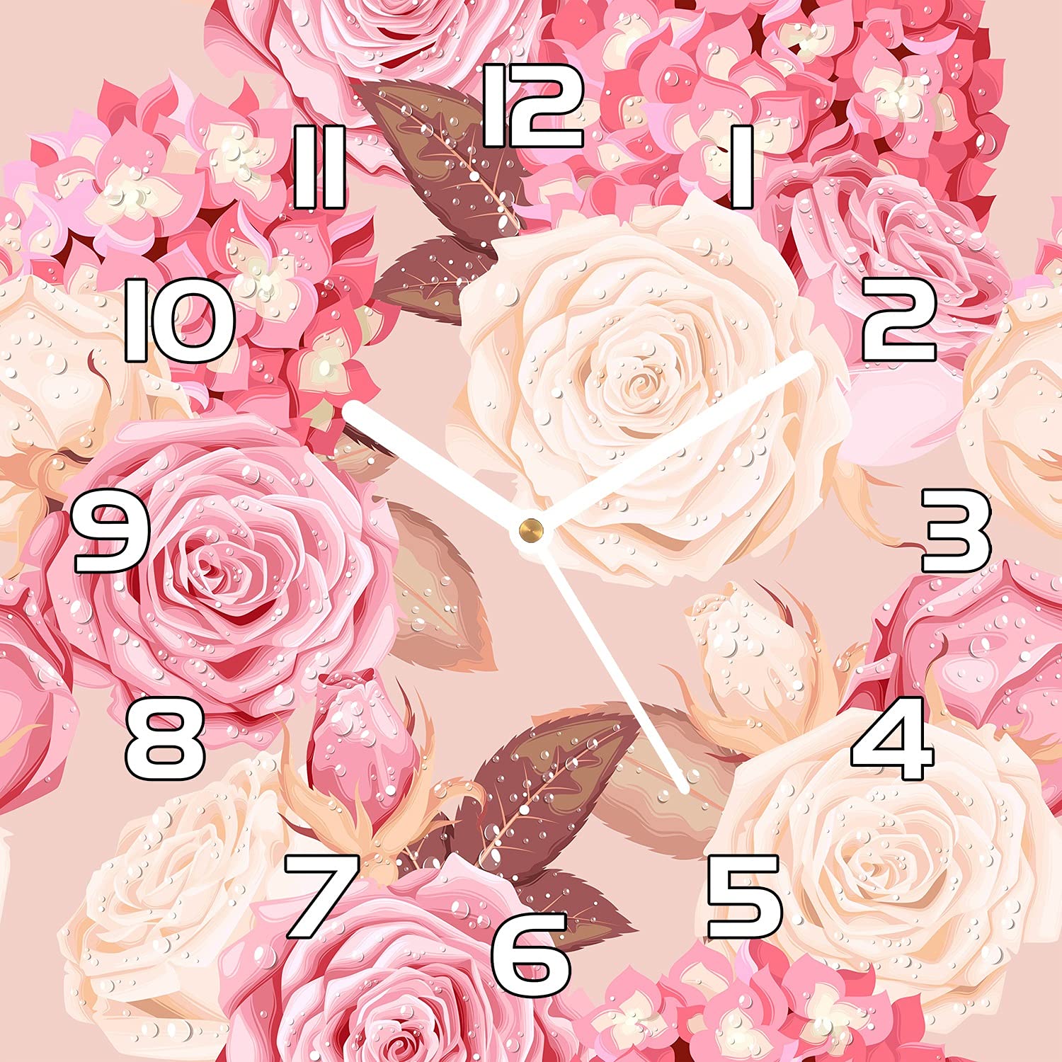 Horloge en verre moderne 30x30 cm pour illuminer votre salon et votre cuisine