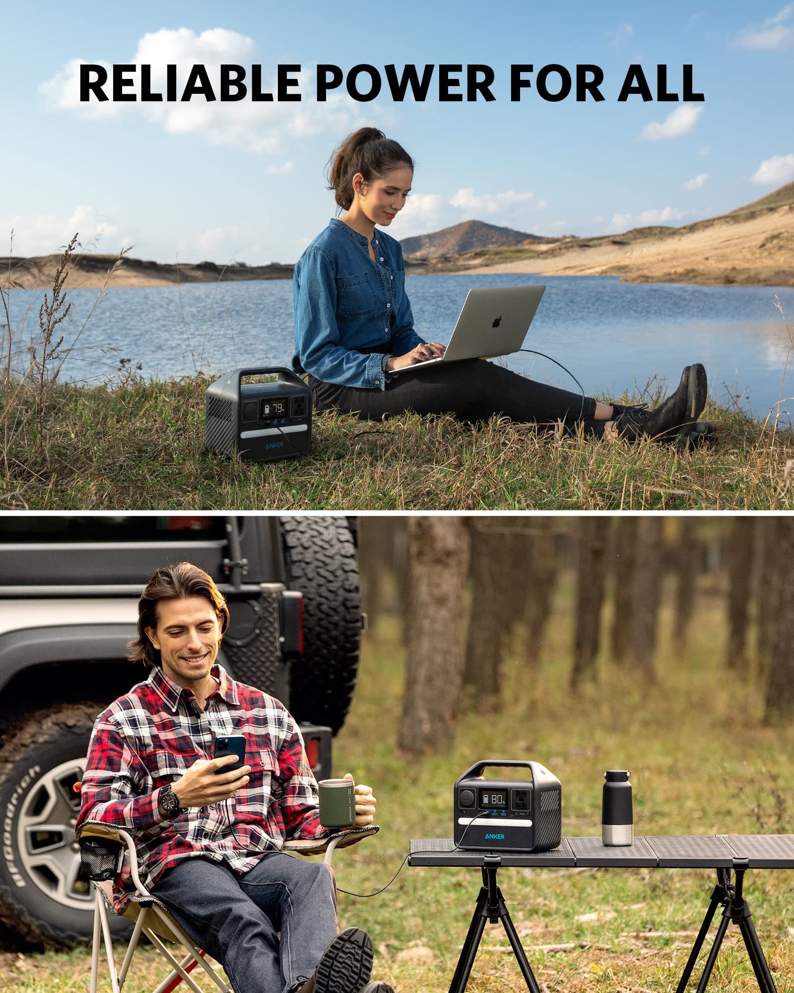 Anker Portable Generator 256Wh, 521 Portable Power Station, 200W 6Port