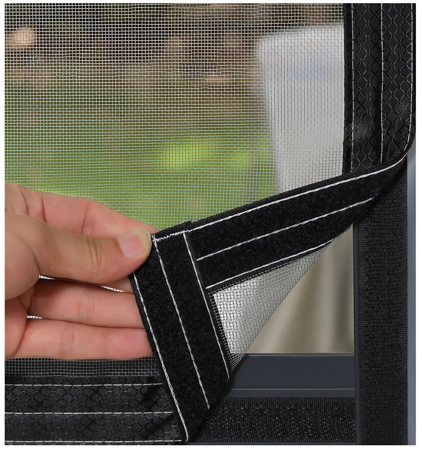 Edelstahl Katzenschutz Fenster Netz mit Selbstklebeband, Metall Katzennetz für Balkon Ohne Bohren, Transparent Fliegengitter Katzensicher für Terrassentür, Kellerfenster, Größe nicht verstellbar(150x2