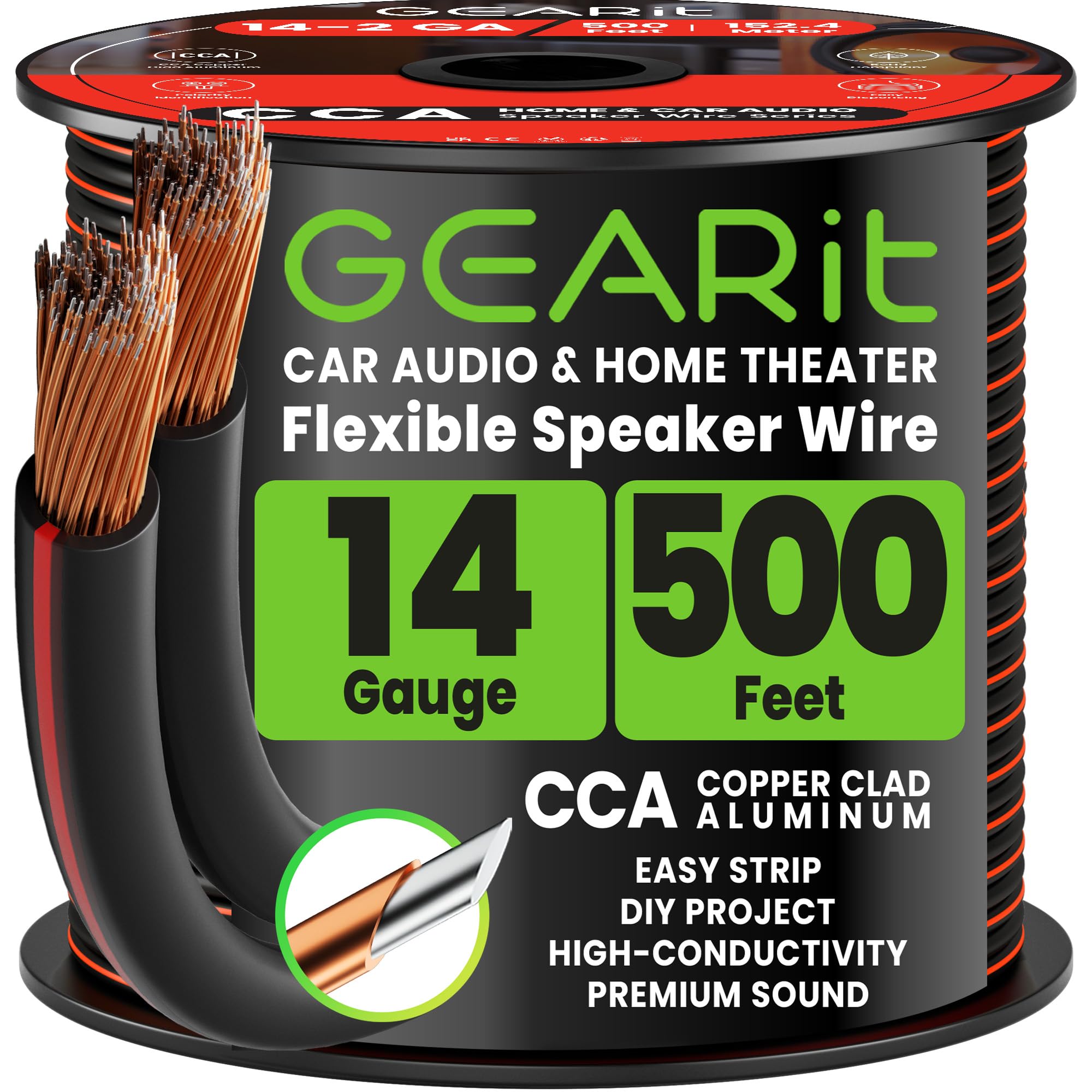 GEARit 14 Gauge Speaker Wire 500ft