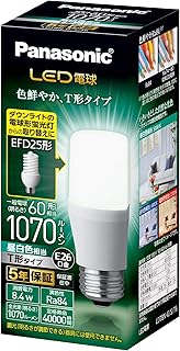 パナソニック LED電球 口金直径26mm 電球60W形相当 昼白色相当(8.4W) 一般電球・T形タイプ 密閉器具対応 LDT8NGST6