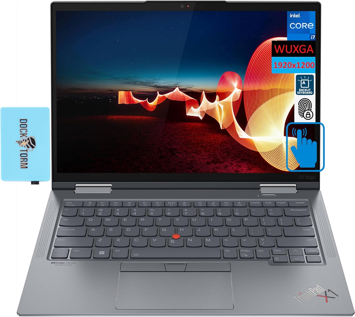 Lenovo ThinkPad X1 Yoga Gen 6 14" Touchscreen WUXGA IPS 2-in-1 Laptop (Intel i7-1185G7, 32GB RAM, 1TB SSD, Intel Iris Xe, Backlit KYB, FP, 2 Thunderbolt 4, WiFi 6, Win 11 Pro) w/Dockztorm Dock