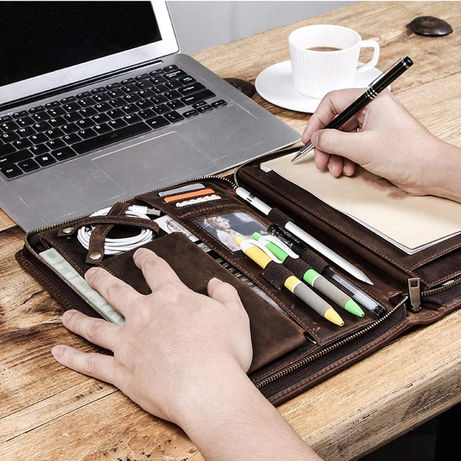 クリップボード A4 多機能バインダー レザー ビジネス オフィス ノート ファイル バッグ フォルダー 書類ホルダー