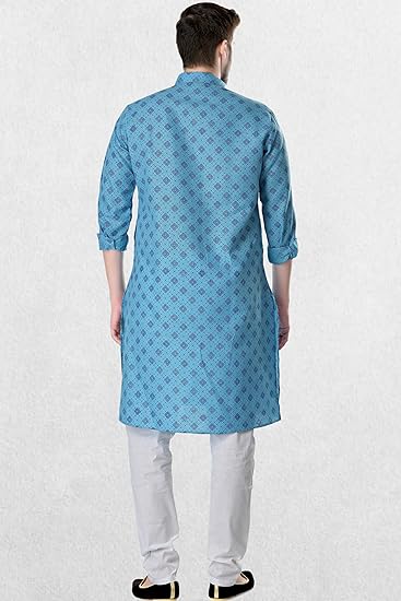 SHIWAM ETHNIX Mens Cotton Designer Printed Kurta-Top…
