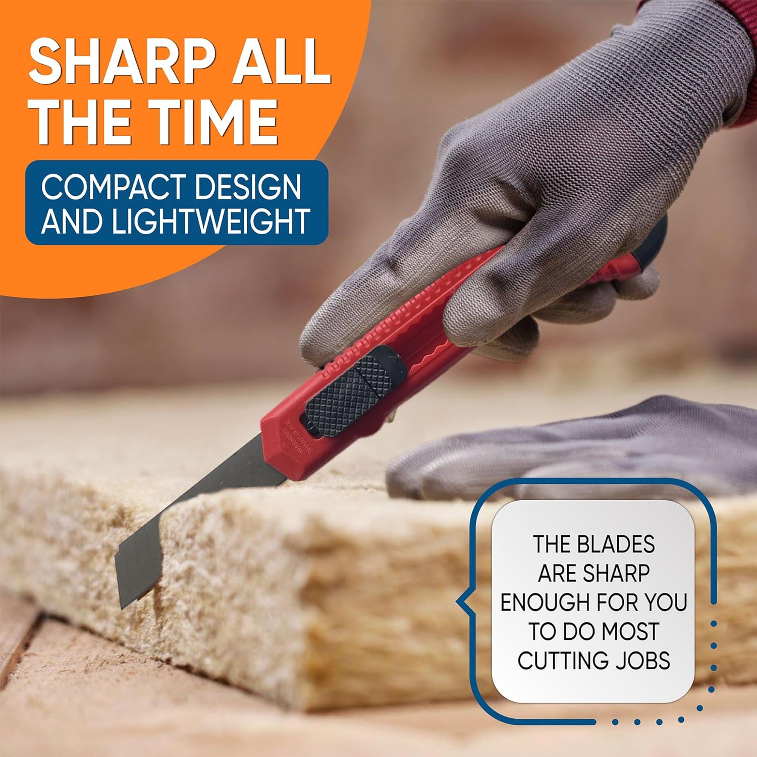 Bulk Utility Knives, Retractable Box Cutter for Cartons, Cardboard and Boxes, 18mm Wider Razor Sharp Blade, Smooth Mechanism, Perfect for Office and Home Use, 40 Pack, Mix Color