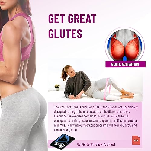 Miniatura 2 de Mini bandas de resistencia para entrenadores, Bootcamp, gimnasio para hombres y mujeres en colores divertidos, libro electrónico, videos y tabla de