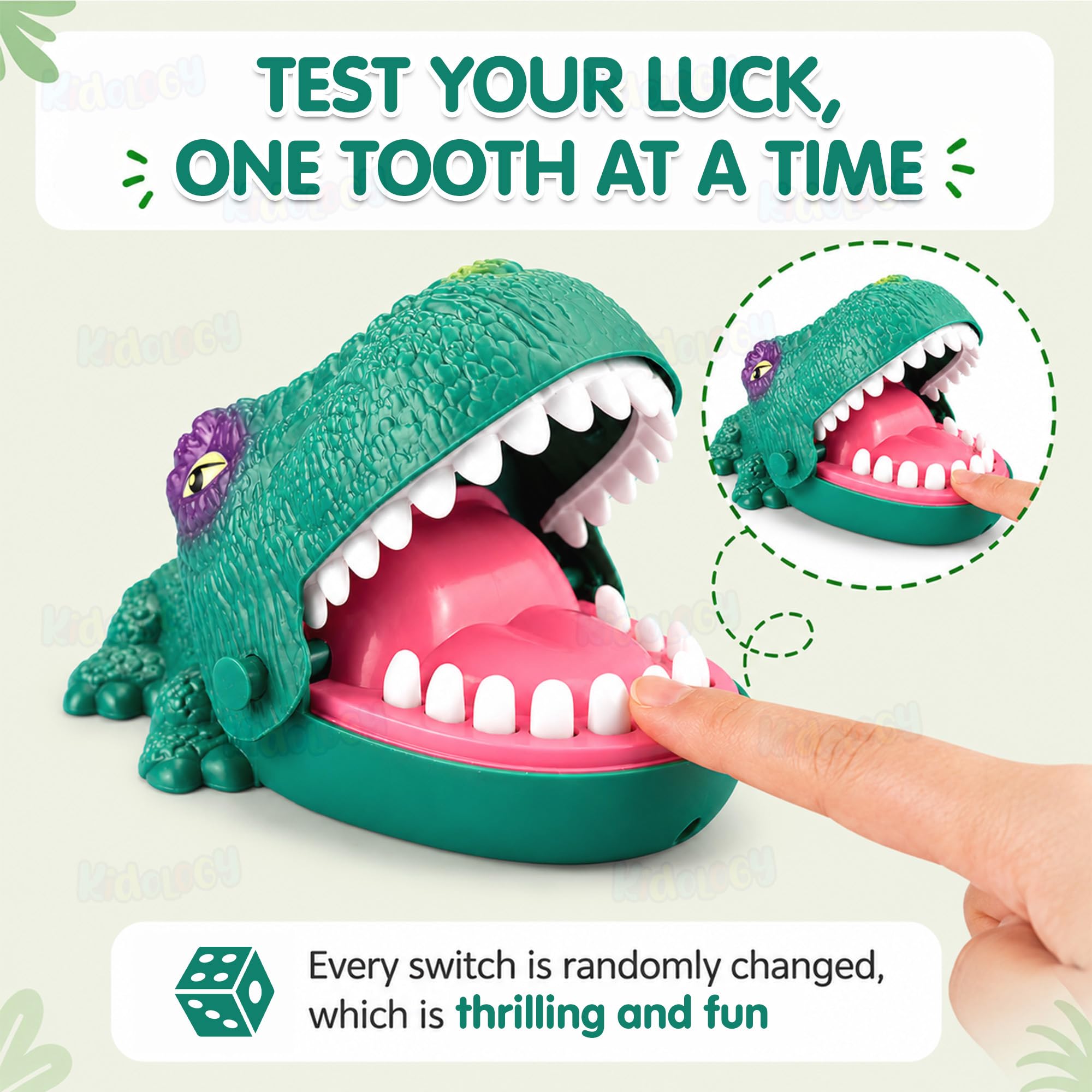 Kidology Crocodile Teeth Toys for Babies | Crocodile Biting Finger Games for 0-3 Years Toddlers Toy | Educational Learning Preschool Toy Dentist Games with Funny Sounds 1