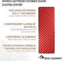 Vista 3 de Sea to Summit Comfort Plus XT - Colchón de aire extra grueso con aislamiento para campamento, regular (72 x 25 x 3 pulgadas)