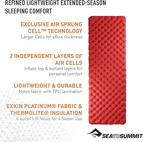 Miniatura 3 de Sea to Summit Comfort Plus XT - Colchón de aire extra grueso con aislamiento para campamento, regular (72 x 25 x 3 pulgadas)